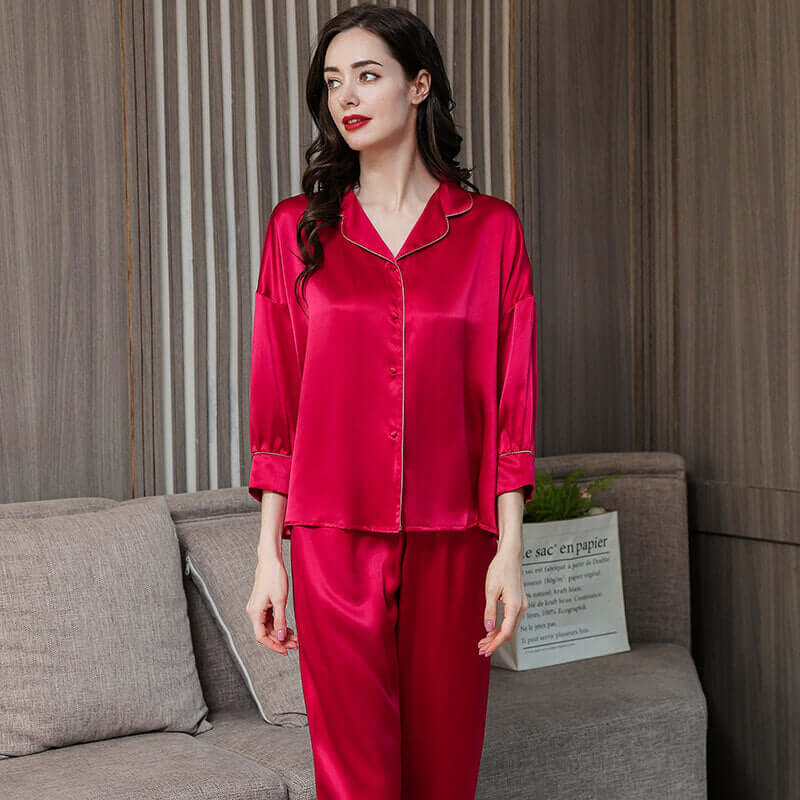 Pure Silk Women Pajama Set - SILKSER