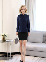 Minimalist Silk Women's Blouse-For Office Casual