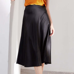 Versatile Minimalist Silk Skirt