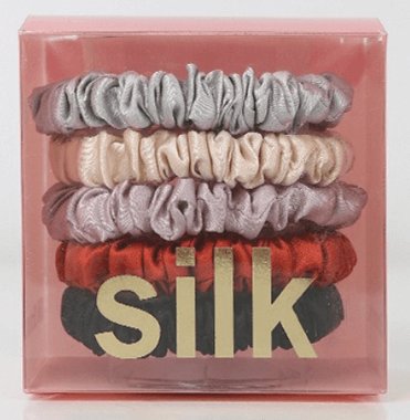 S Size Silk Scrunchy Ponytail Holders - SILKSER