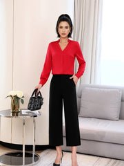 Trendy Silk Women's Blouse-For Casual & Office