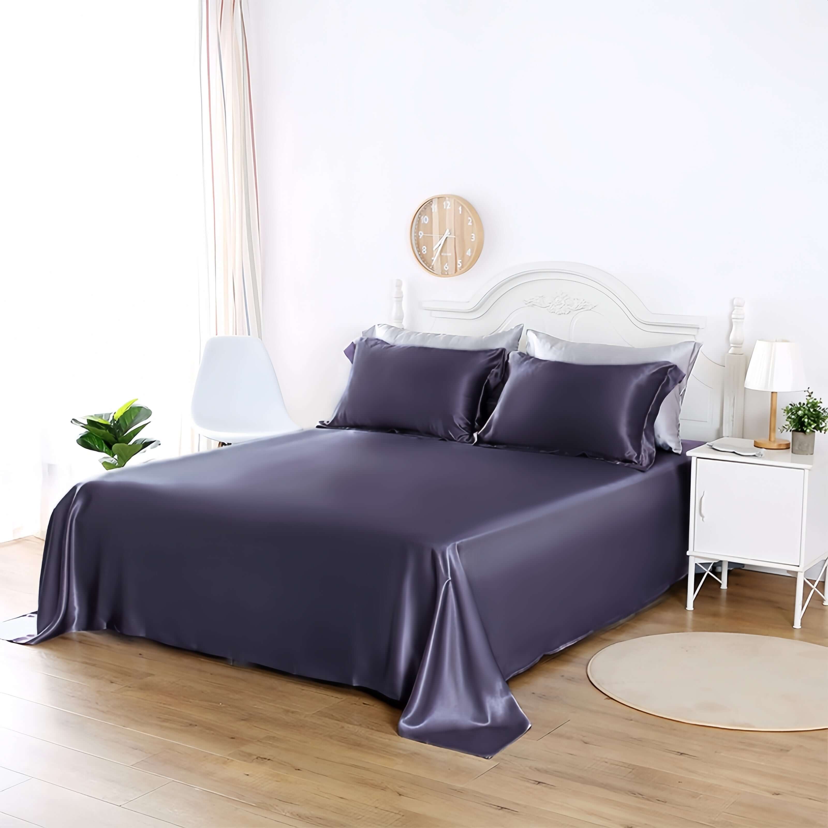 Silkser Skin-friendly Silk Flat Sheet Bed Sheet