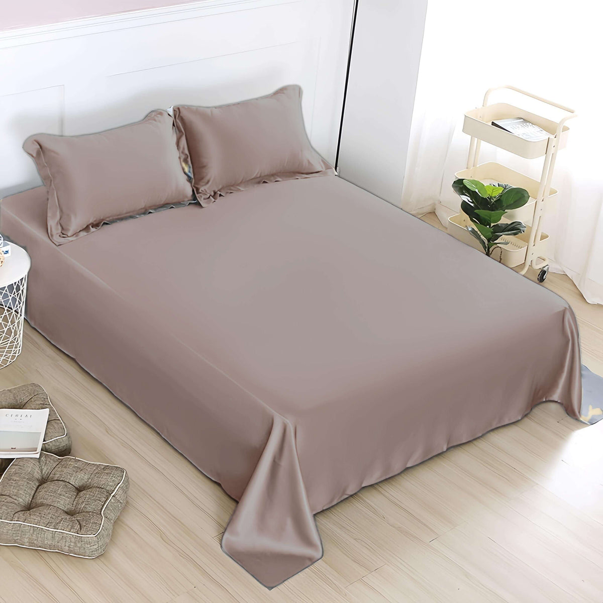 Silkser Skin-friendly Silk Flat Sheet Bed Sheet