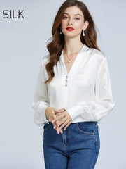 Women's Casual Silk Blouse 19MM