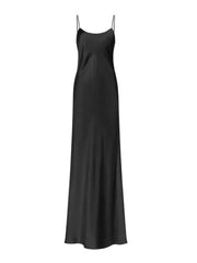 Spaghetti Strap Silk Dress Elegant