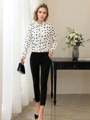 Luxury Printed Mulberry Silk Blouse for Women