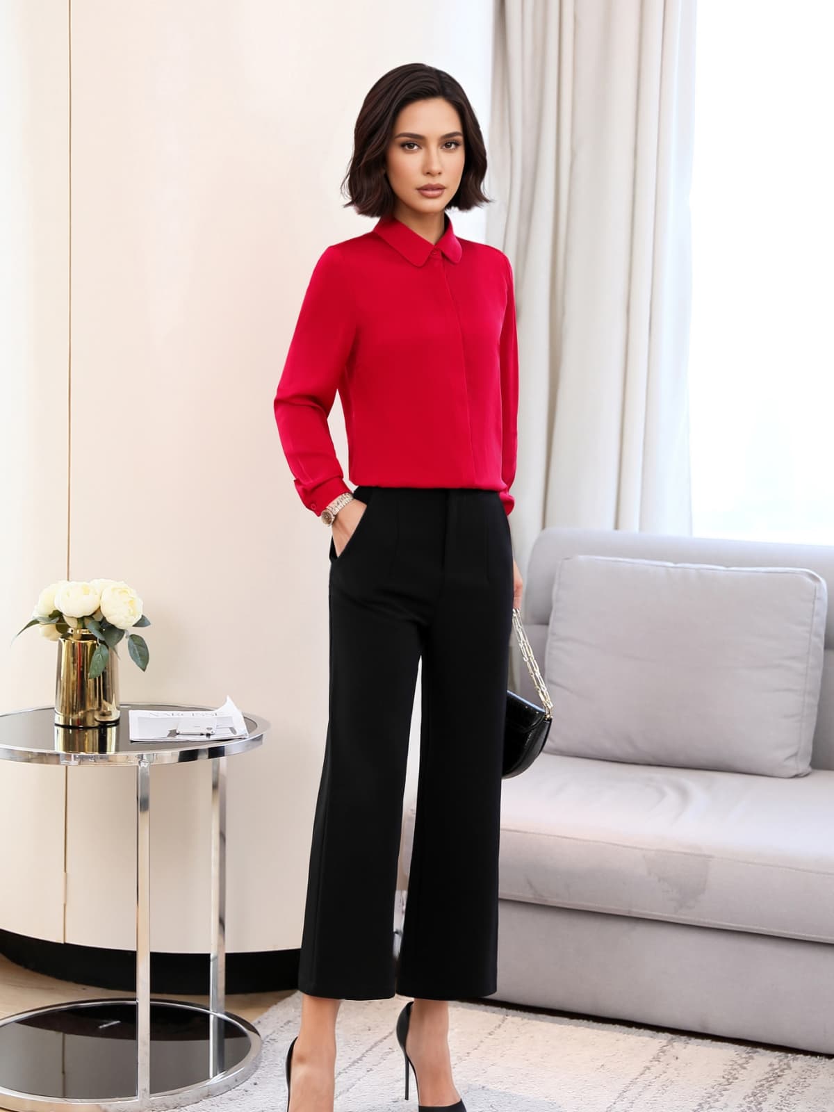 Versatile Mulberry Silk Blouse for Women