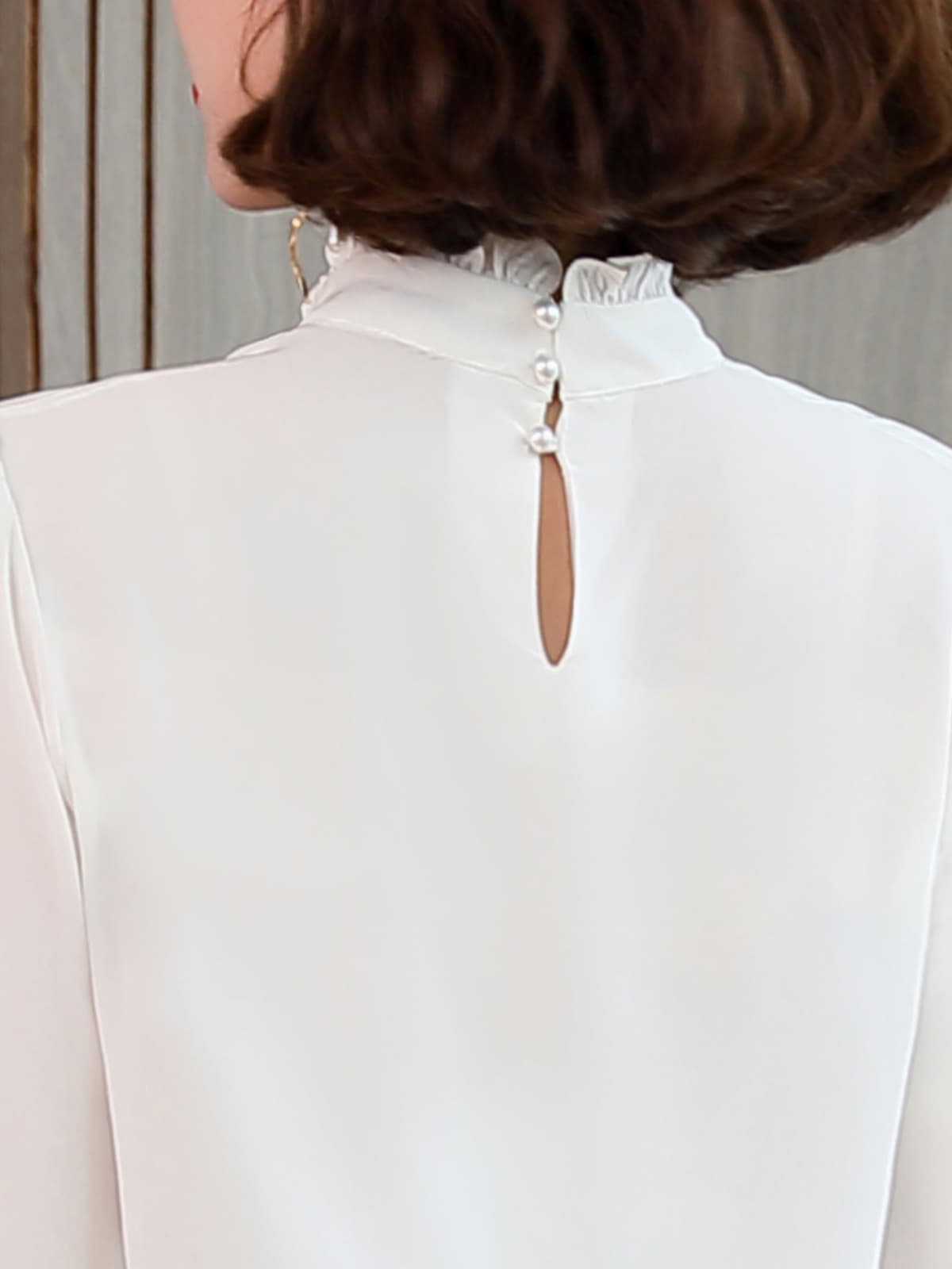 Elegant Lace Collar Blouse for Women