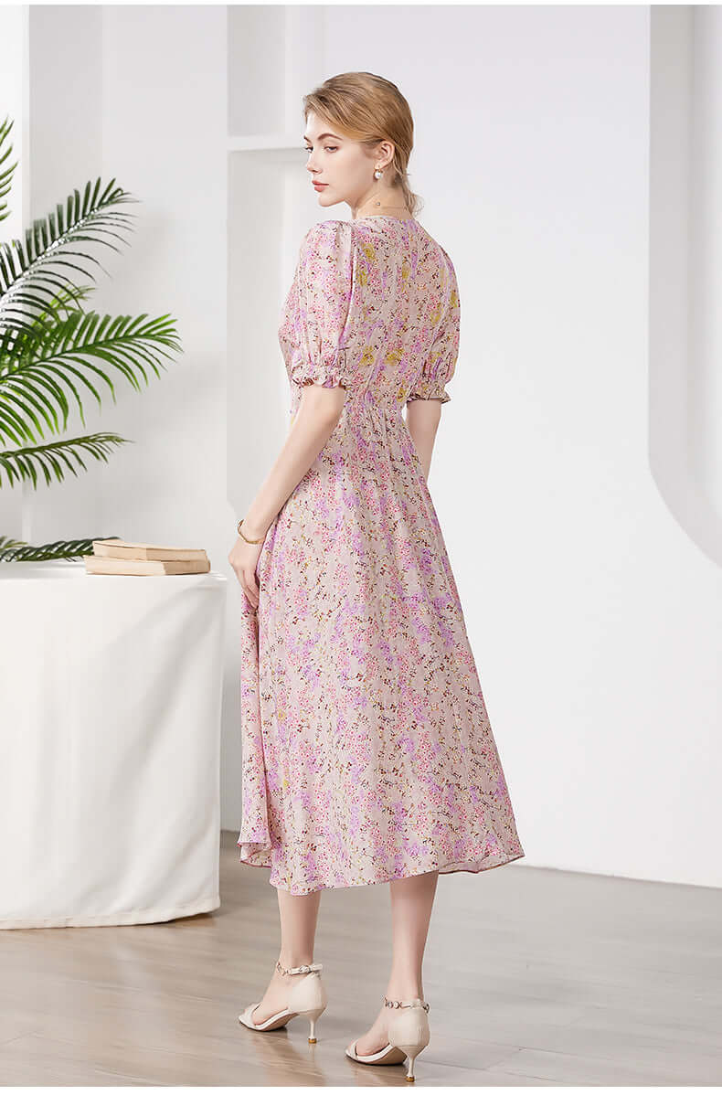 2024 fashion Silk Dress summer Dress Party Dress Dress to work floral dress