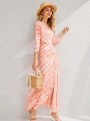 Elegant Mulberry Silk Maxi Dress