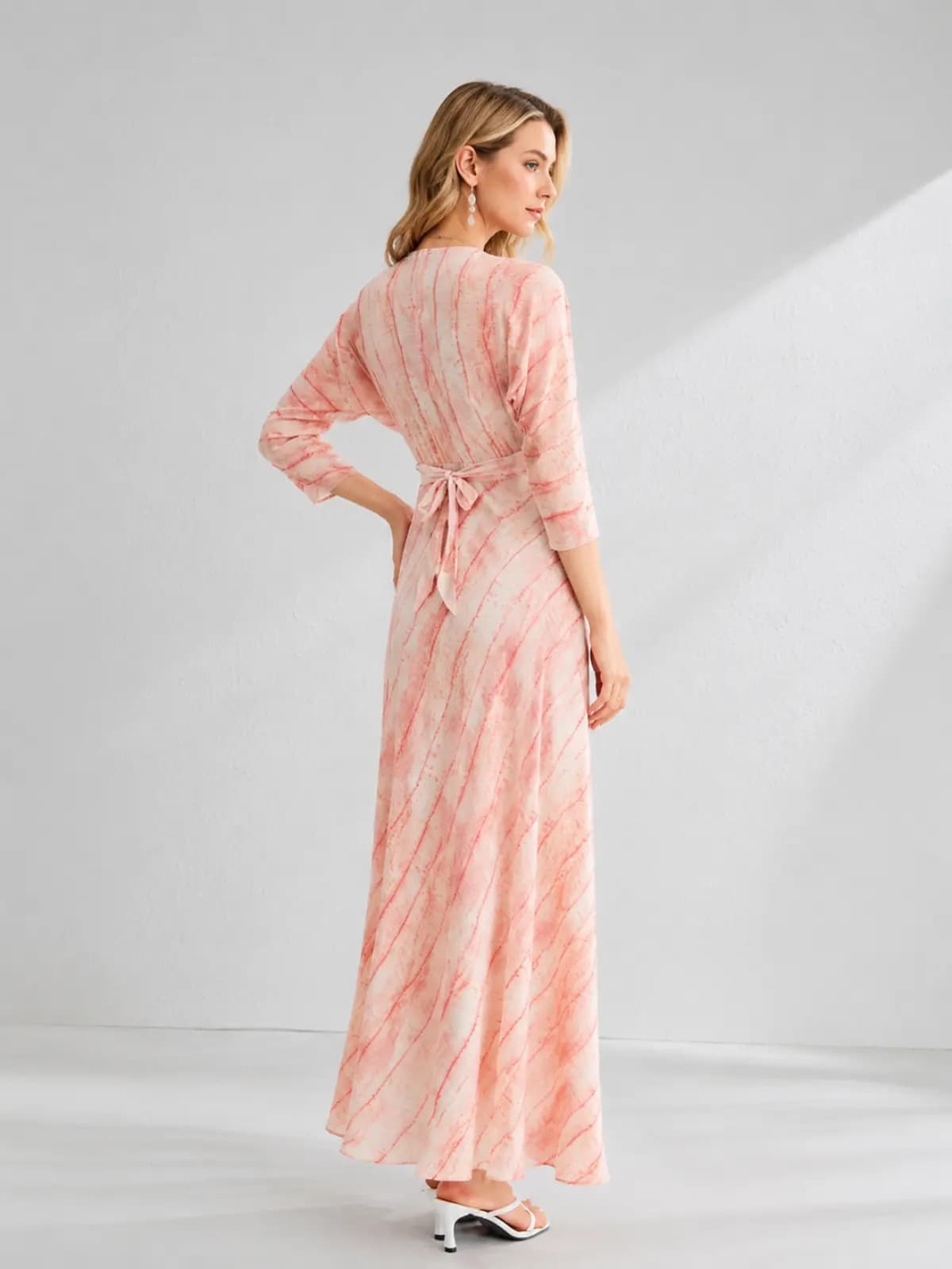 Elegant Mulberry Silk Maxi Dress