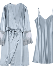 Skin-Friendly Lace Two-piece Set Silk Nightgown