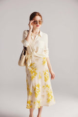 Silkser Floral French Silk Skirt/Dress