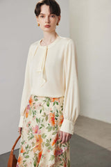 Silkser Summer Floral Silk Skirt/Dress