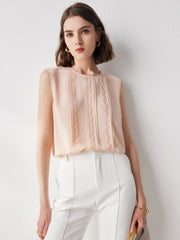Lace Pullover Silk Tank Top