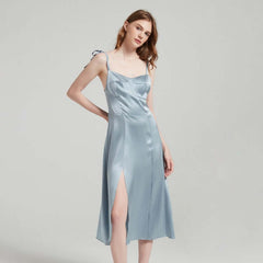 Slim - fit Strap Silk Dress - SILKSER