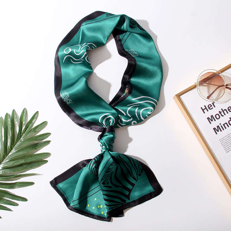 Versatile Double - sided Long Silk Scarf - SILKSER