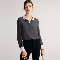 Polka Dots Women's Silk Blouse