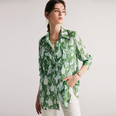 Floral Pure Women's Silk Blouse