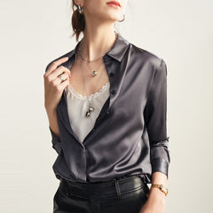 Trendy Women's Mulberry Silk Blouse