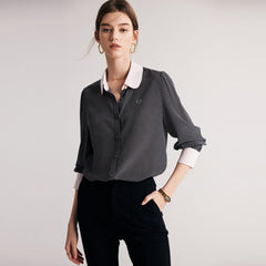 Polka Dots Women's Silk Blouse