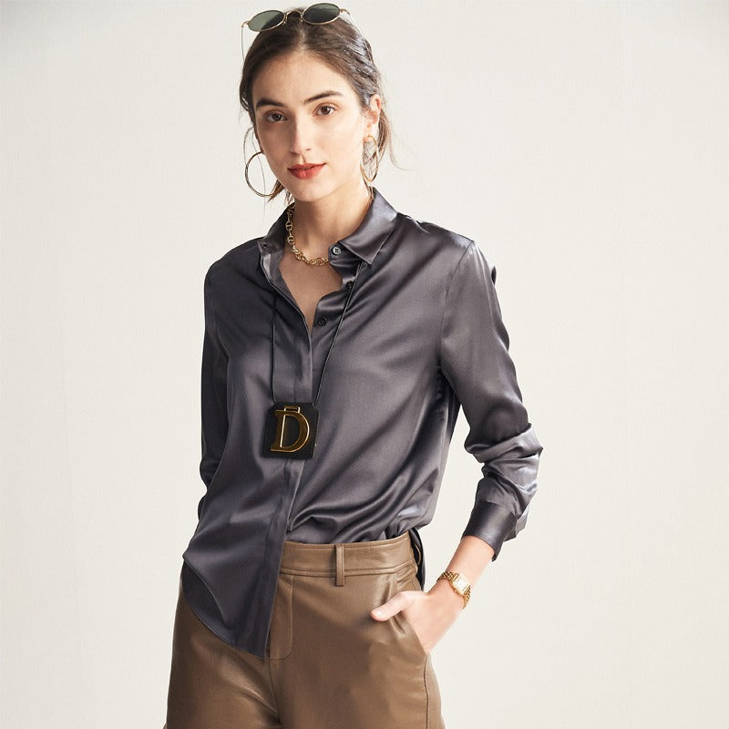 Trendy Women's Mulberry Silk Blouse