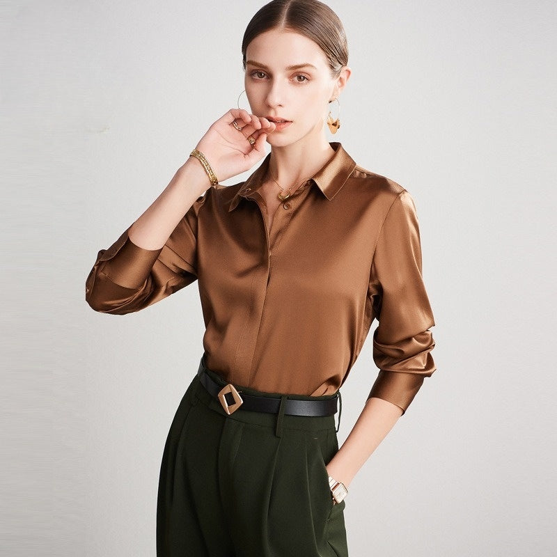 Trendy Women's Mulberry Silk Blouse