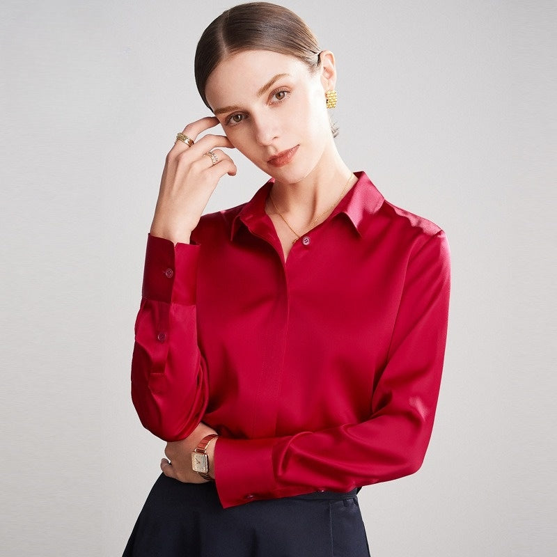 Trendy Women's Mulberry Silk Blouse