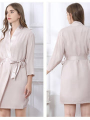 Pure Silk Nightgown Robe 2-piece Set