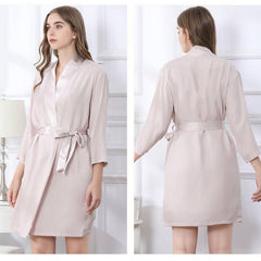 Pure Silk Nightgown Robe 2-piece Set