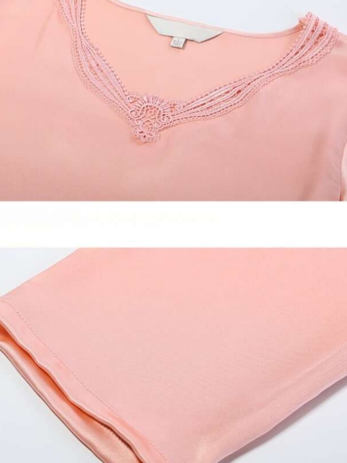 Women's Minimalist Silk Pajama Set – Soft Loungewear