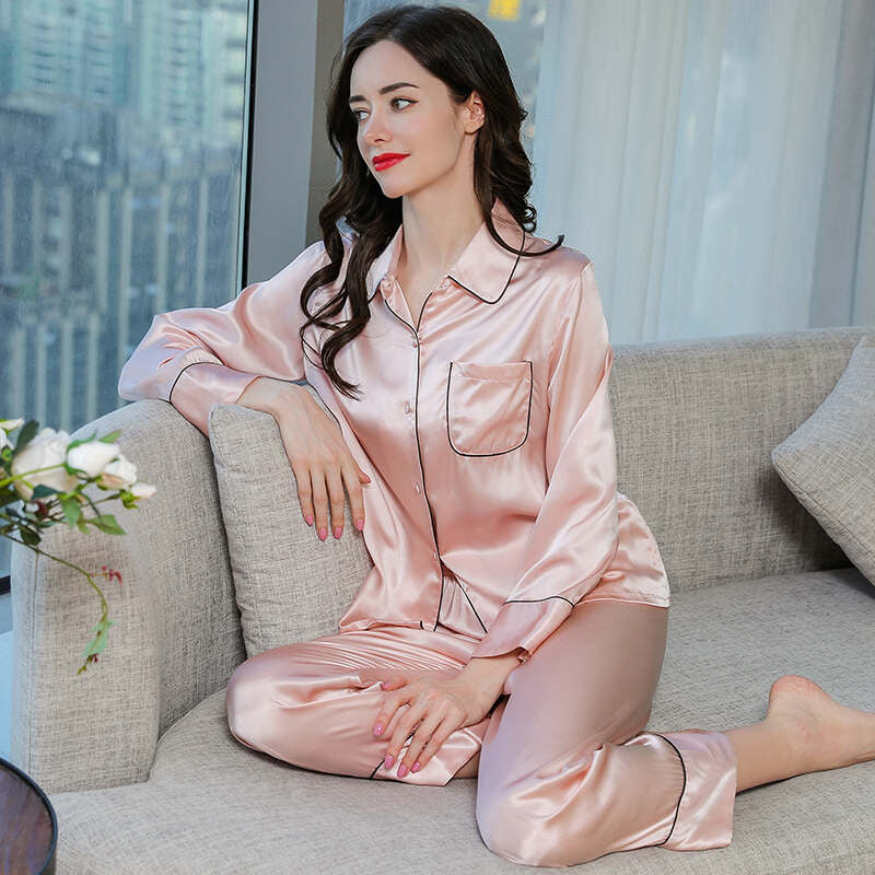 Long Sleeves Pure Silk Pajama Set